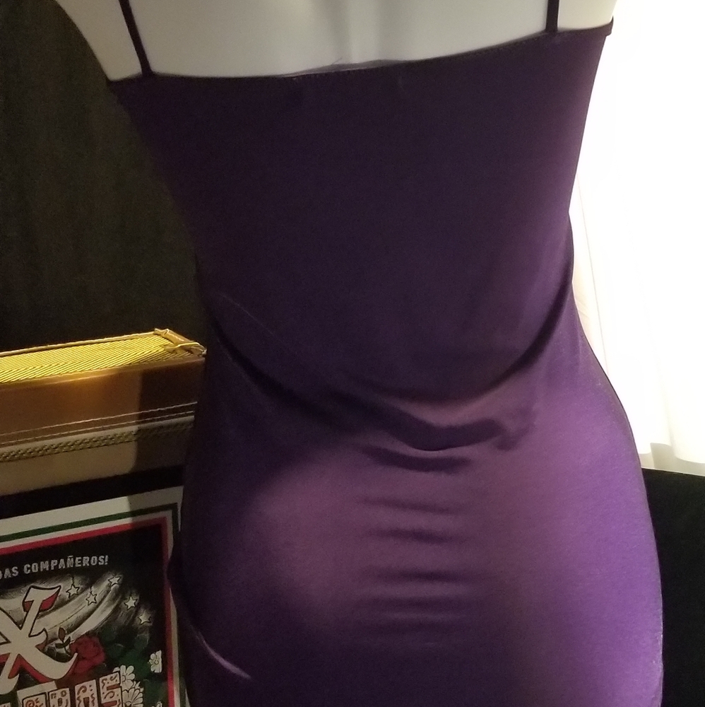 EUC Plum Purple Body Con blouse by RUMORS Med to L - Picture 5 of 8